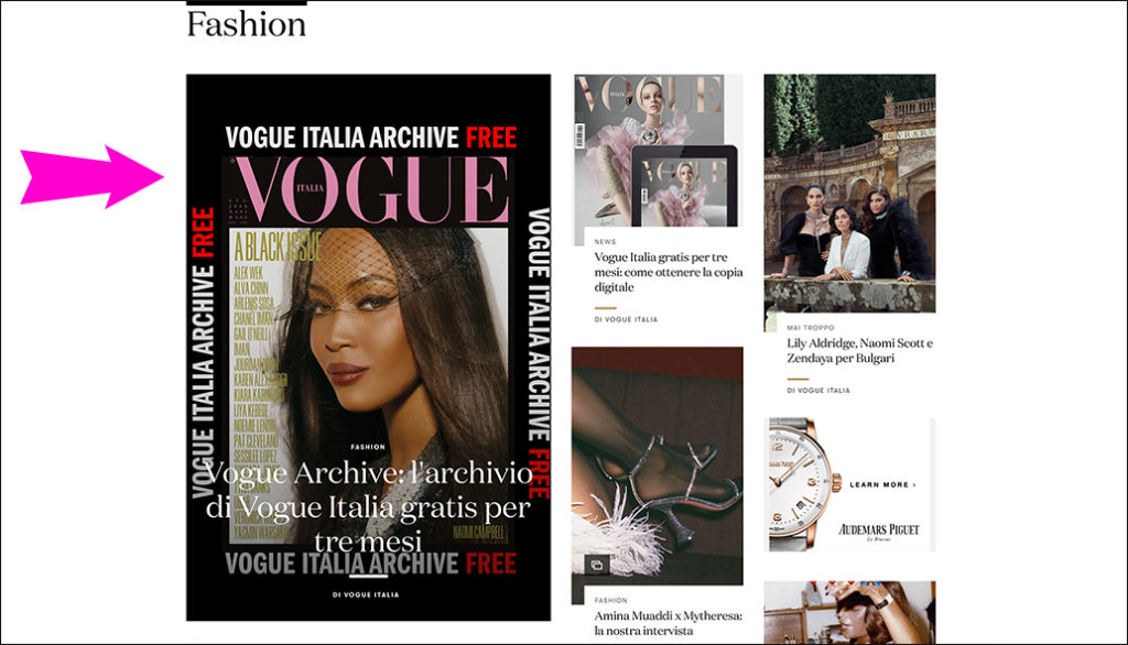 Archivio digitale di Vogue Italia